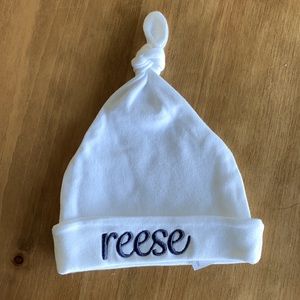 White Knotted “Reese” Baby Beanie